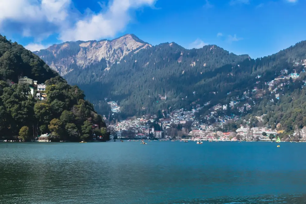 Naini Lake surrounded by Uttarakhand's green Himalayan hills