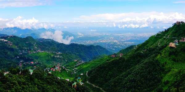 Green Himalayan foothills around Dehradun